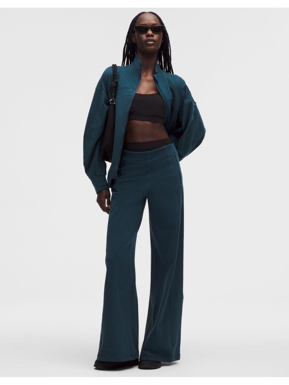 lululemon define pants  Teal Wide-Leg High-Rise Pants